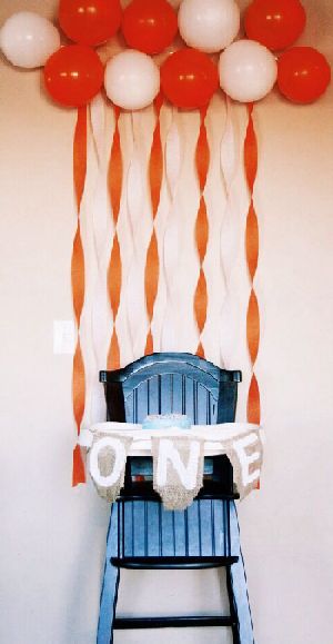 First Boy Birthday Highchair Decoration