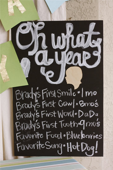 First Boy Birthday Chalkboard