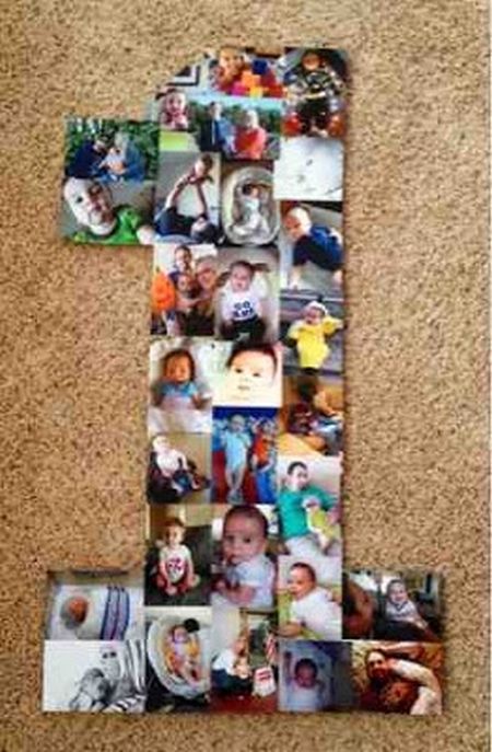 First Girl Birthday Picture Collage