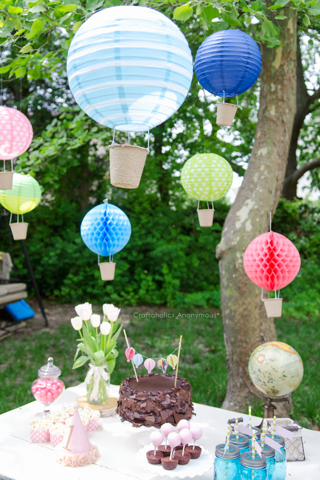 First Girl Birthday Hot Air Balloons