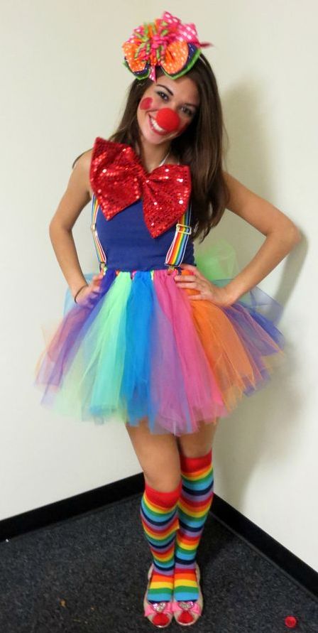 Teen Girl Clown Halloween Costume Idea