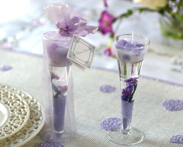 Lavender Gel Candle Wedding Favors