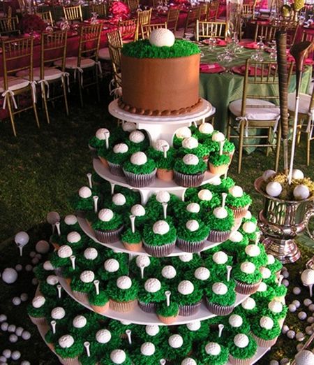 Cupcake Golf Themed Wedding Favors