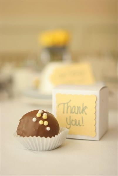 Gourmet Chocolate Wedding Favor Thank You