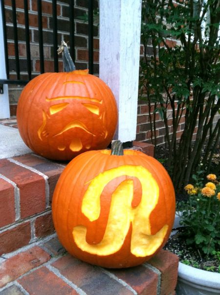 Monogrammed Halloween Pumpkin Carving Ideas