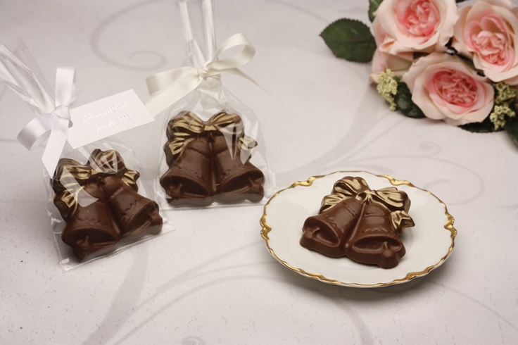Handmade Chocolate Wedding Favor Bells