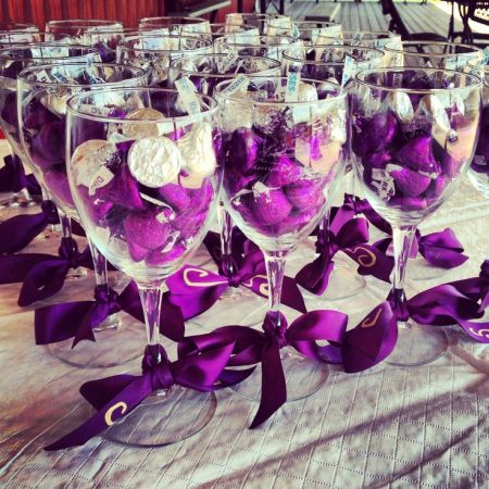 Jewel Toned Hershey Kiss Wedding Favors