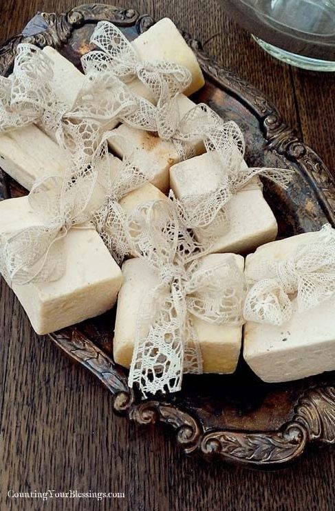 Vintage Homemade Wedding Favor Soaps