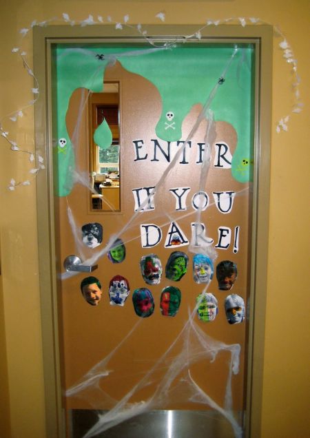 Enter If You Dare Halloween Door