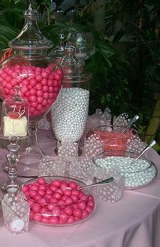 Pink & White Candy Buffet