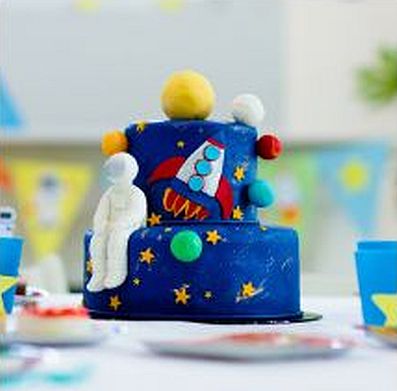 Outer Space Birthday Cake