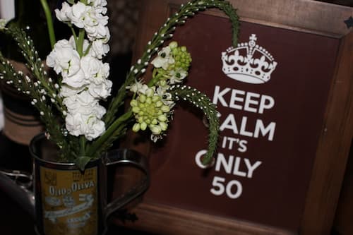 Planning A 50th Birthday Party Sign