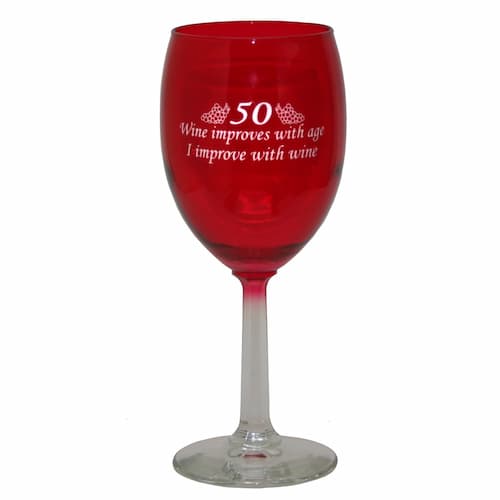 Planning A 50th Birthday Party Wine Glass Favor