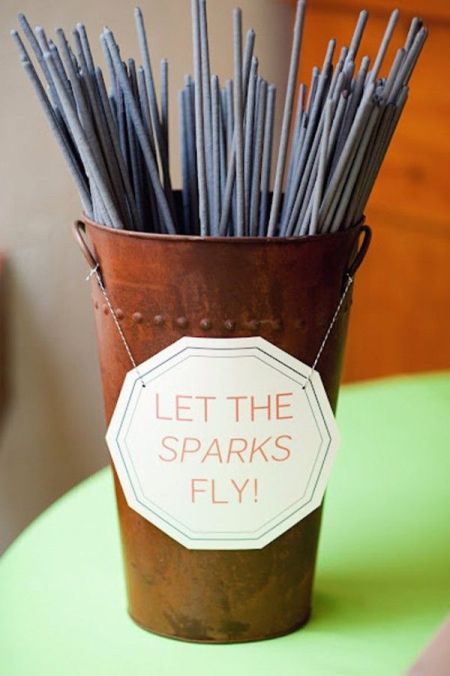 Sparklers For Weddings Idea