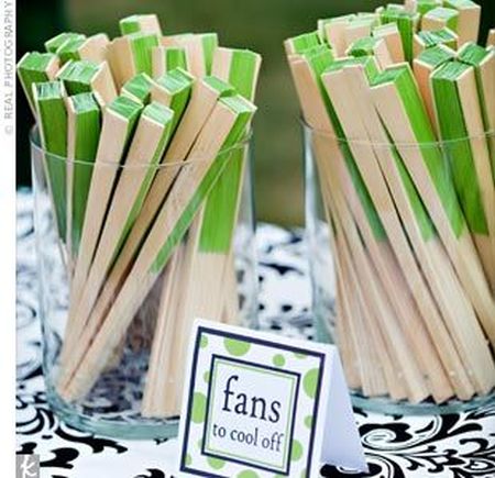 Colorful Wedding Favor Fan Display