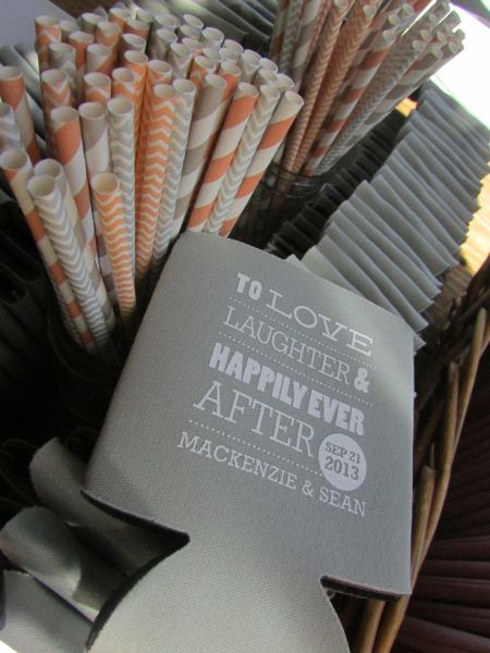 Wedding Favor Koozies Presentation