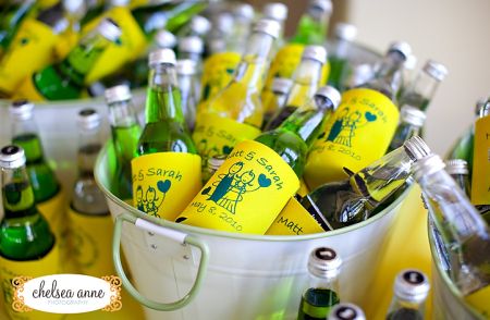 Colorful Wedding Favor Koozies
