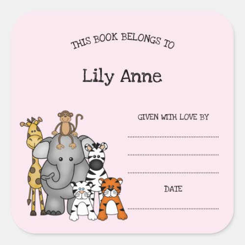 Zazzle Baby Girl Shower Ideas Bookplate Animals