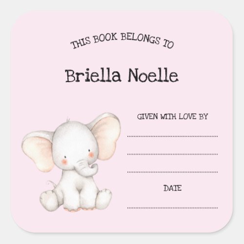 Zazzle Baby Girl Shower Ideas Bookplates Elephant