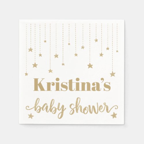 Zazzle Baby Girl Shower Ideas Twinkle Star Gold