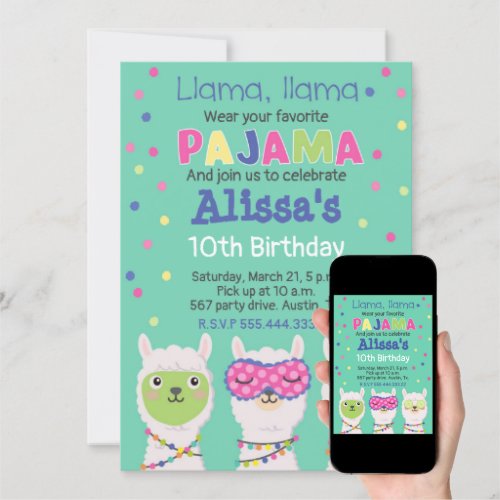 Zazzle Llama Birthday Party Ideas Pajama Party